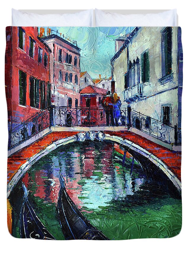 Venice Romance Impressionist Modern Palette Knife Oil Painting
