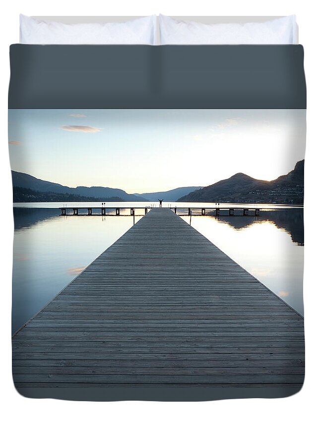 Scenics Duvet Cover featuring the photograph Vernon British Columbia by Mysticenergy