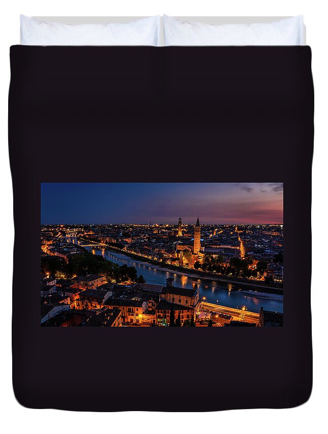 Tranquility Duvet Cover featuring the photograph Verona by Marius Roman