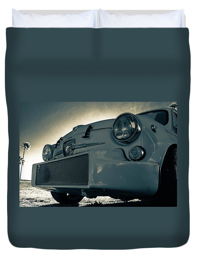 Fiat Duvet Cover featuring the photograph Vintage Abarth by Darrell Foster