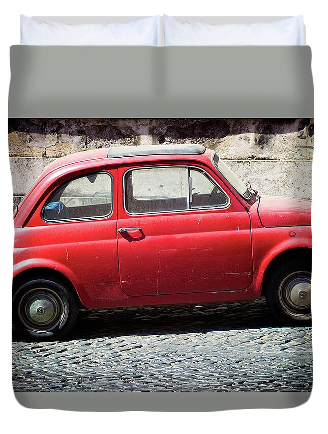 1950-1959 Duvet Cover featuring the photograph Vintage Car by Massimo Merlini
