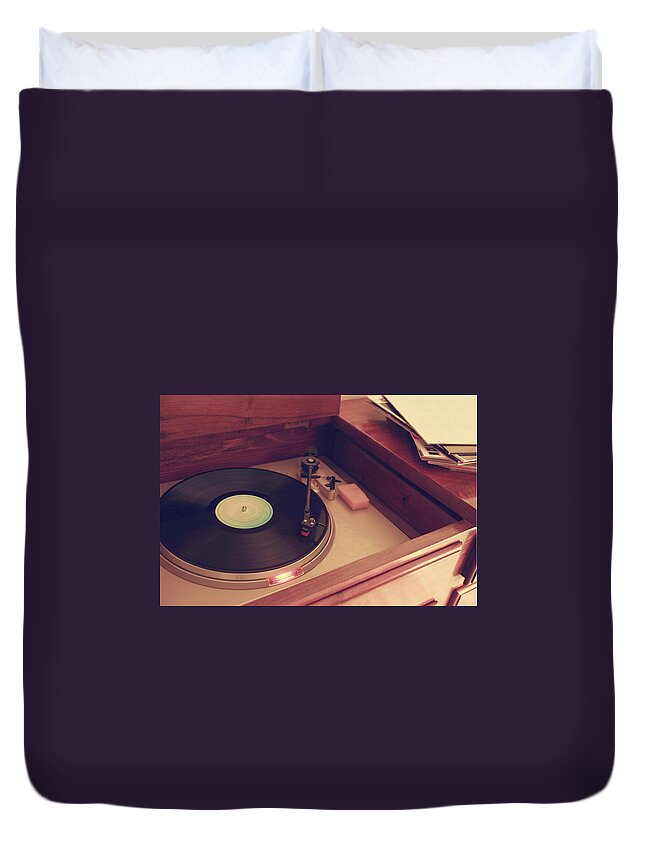 Music Duvet Cover featuring the photograph Vintage Music by Laura Camilotto