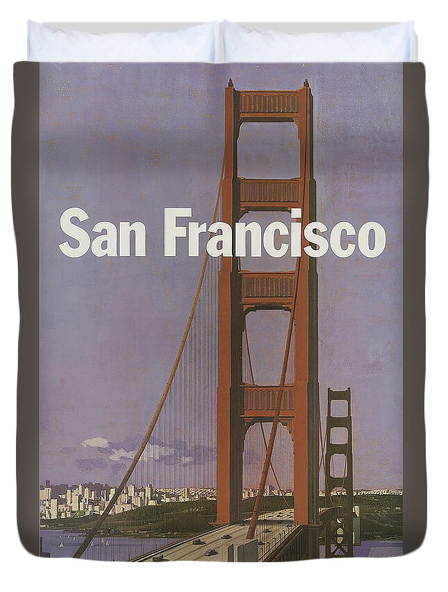 Vintage Travel Posters San Francisco Duvet Cover For Sale By