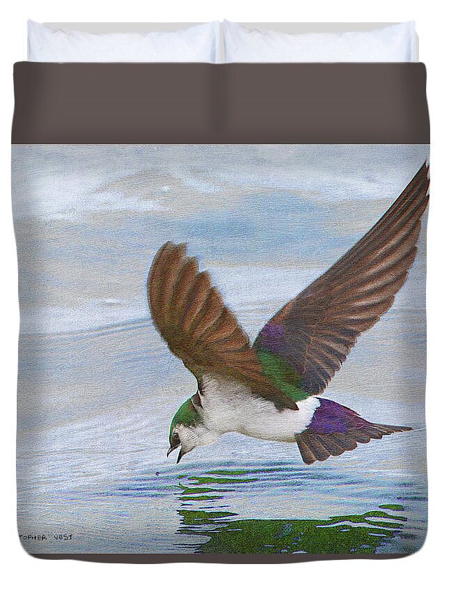 Violet Green Swallow Duvet Cover For Sale By R Christopher Vest