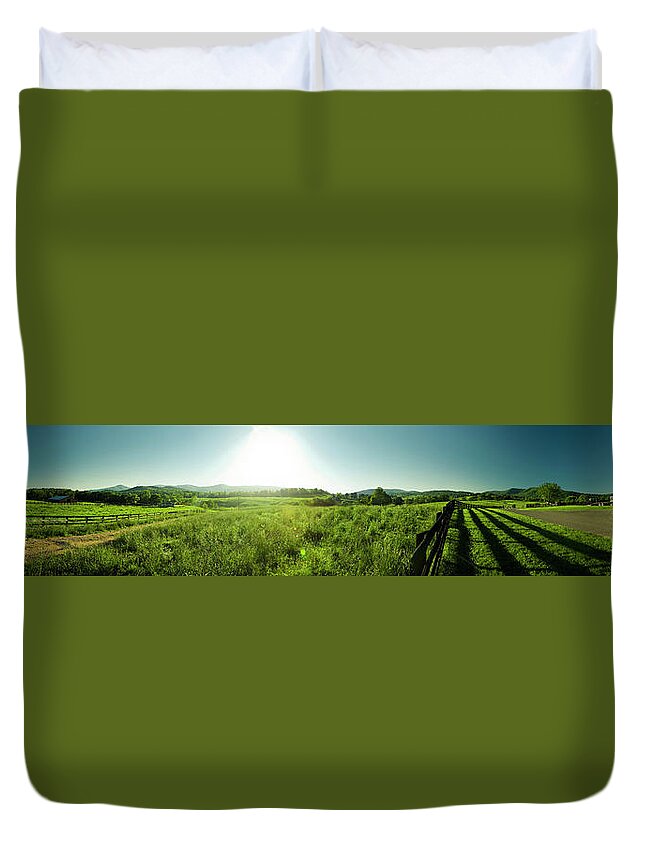 Tranquility Duvet Cover featuring the photograph Virginia Panorama by Jens Karlsson