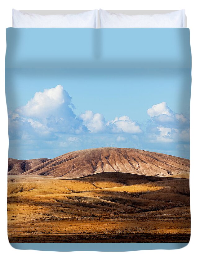 Scenics Duvet Cover featuring the photograph Volcanic Landscape In Canary Islands by Zodebala