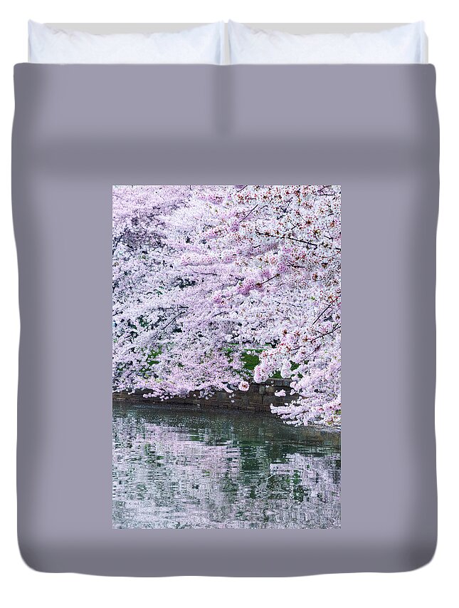 Dawn Duvet Cover featuring the photograph Washington Dc Cherry Blossoms by Michelle Leale/total Photography Llc