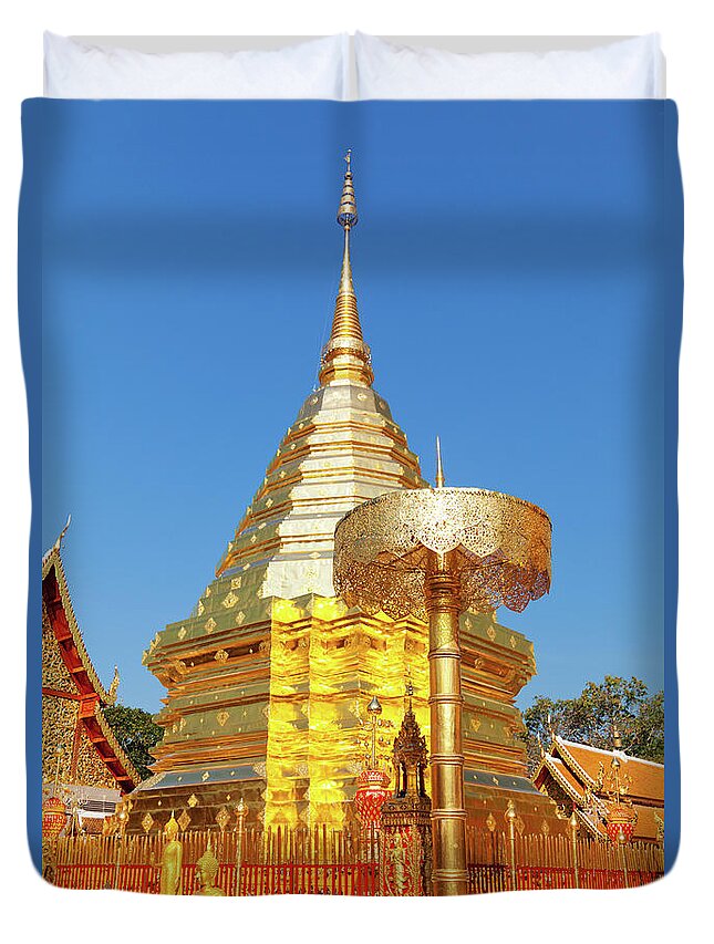 Wat Phrathat Doi Suthep Duvet Cover featuring the photograph Wat Phrathat Doi Suthep, Thailand by Ivanmateev