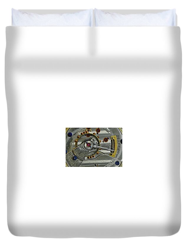 Watch Duvet Cover featuring the photograph Watchworks I by Ira Marcus