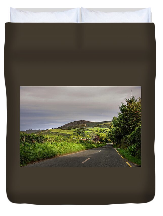 Jenny Rainbow Fine Art Photography Duvet Cover featuring the photograph Way to Sugarloaf Hill. Ireland by Jenny Rainbow