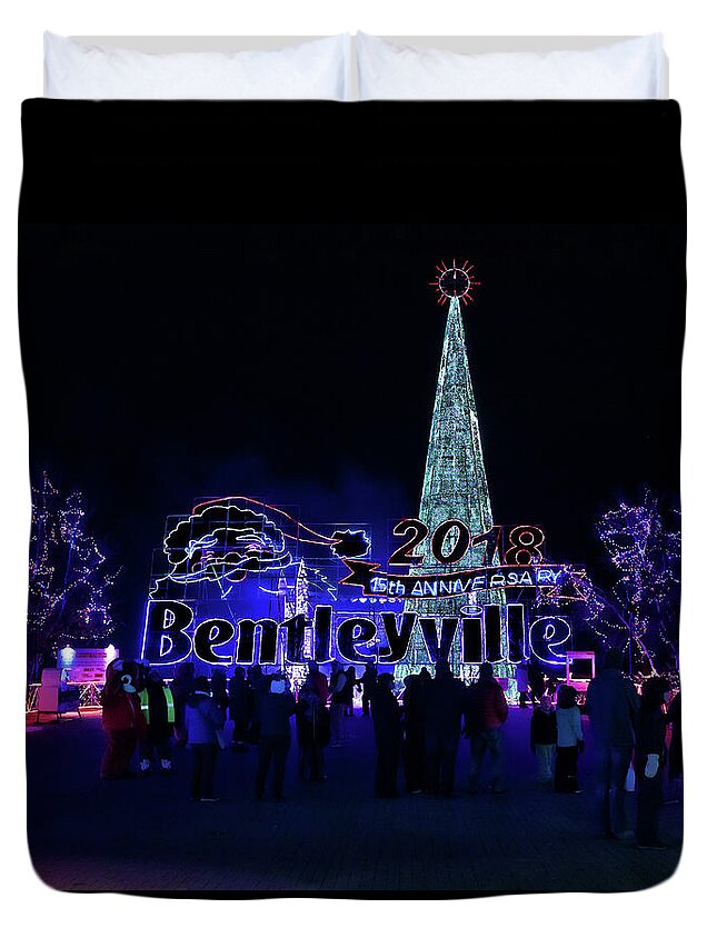 Bentleyville Duvet Cover featuring the photograph Welcome to Bentleyville by Susan Rissi Tregoning