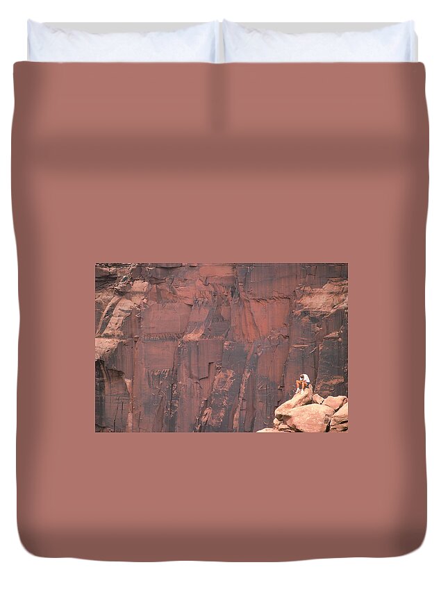 Moab Utah Duvet Cover featuring the photograph Well Deserved Rest by Marty Klar
