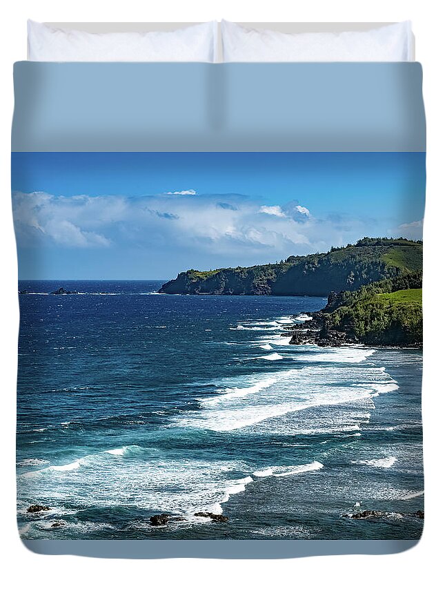 Hawaii Duvet Cover featuring the photograph West Maui Coastline by G Lamar Yancy