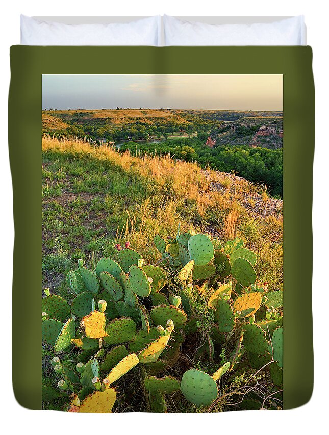 Scenics Duvet Cover featuring the photograph West Texas Canyon Country At Buffalo by Dszc