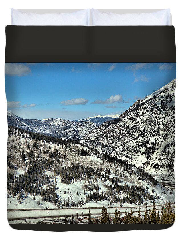 Copper Mountain Duvet Cover featuring the photograph Wheeler Junction Overlook by Adam Jewell