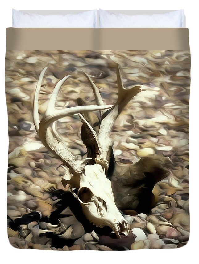 Kansas Duvet Cover featuring the photograph White-tail Deer 002 by Rob Graham