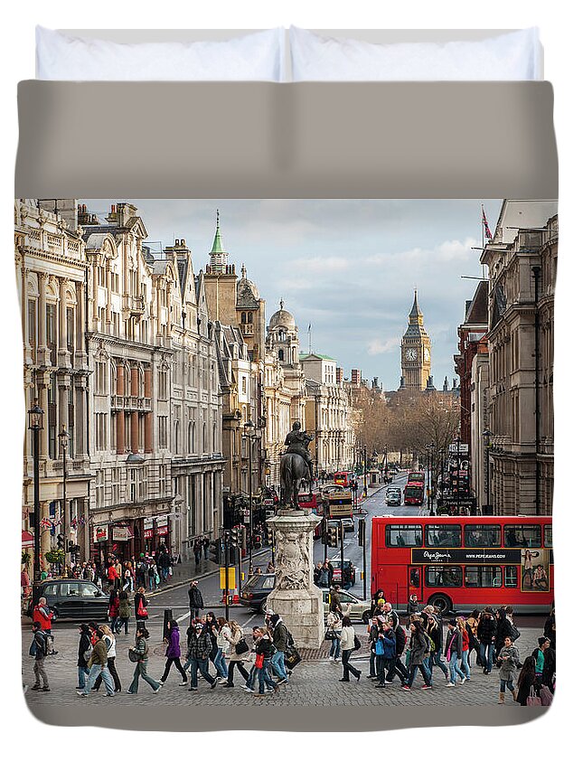 England Duvet Cover featuring the photograph Whitehall Street by Maremagnum