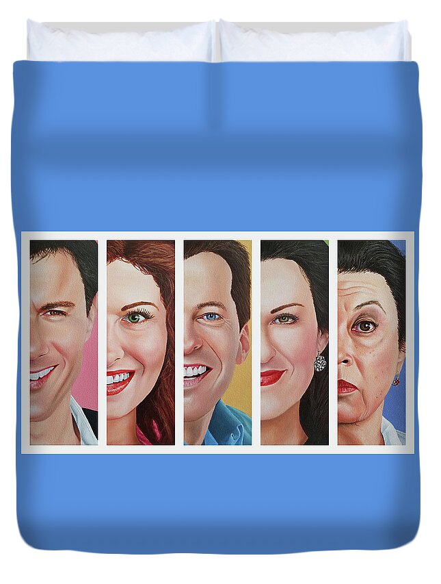 Will And Grace Duvet Cover featuring the painting Will and Grace by Vic Ritchey