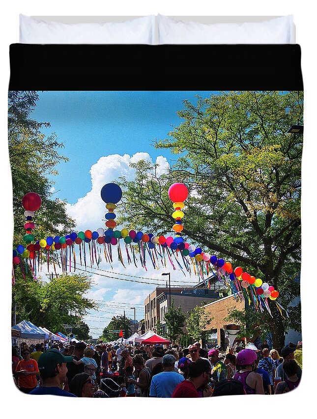Madison Duvet Cover featuring the photograph Willy St Fair - Madison - Wisconsin by Steven Ralser