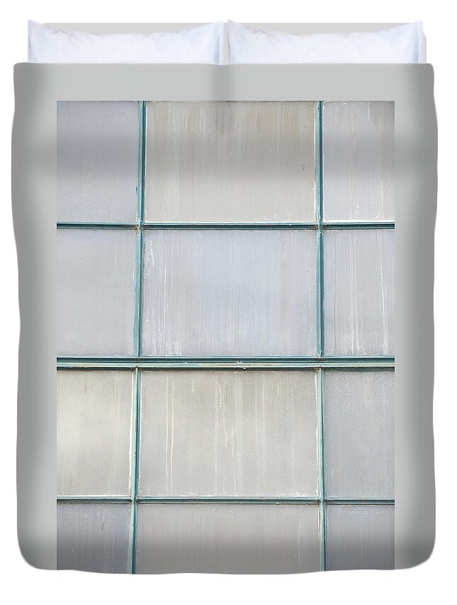 Built Structure Duvet Cover featuring the photograph Windows On An Old Mill Building by John Nordell