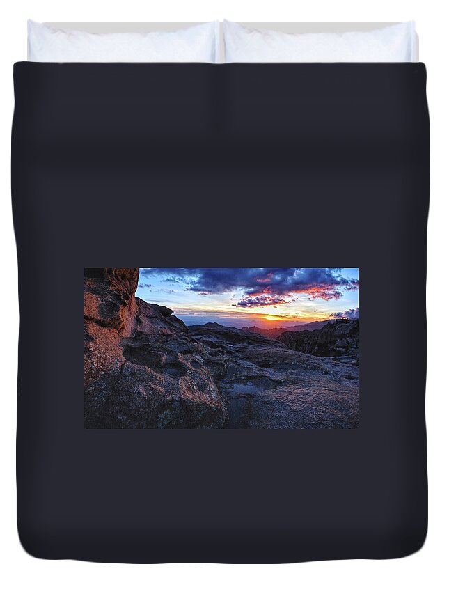 Tucson Duvet Cover featuring the photograph Windy Point Sunset by Chance Kafka