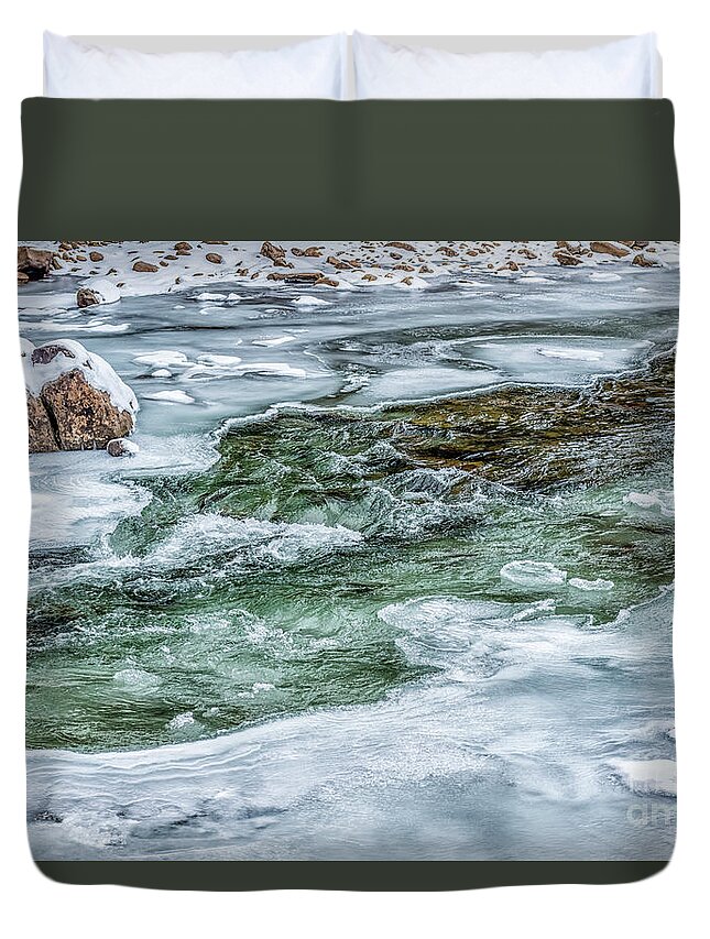 Williams River Duvet Cover featuring the photograph Winter View Williams River by Thomas R Fletcher