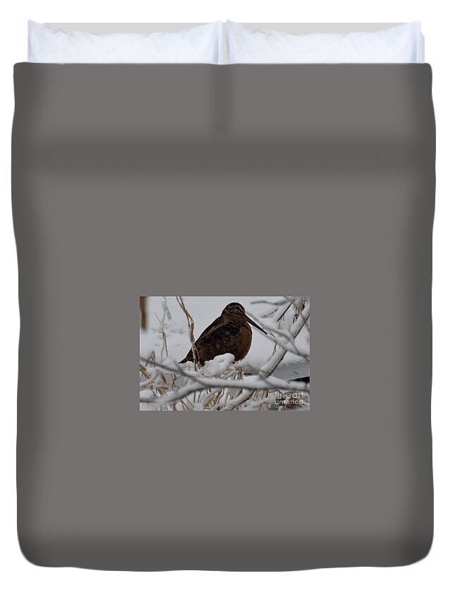 Woodcock Duvet Cover featuring the photograph Wishing I Was Down On The Bayou by Randy Bodkins