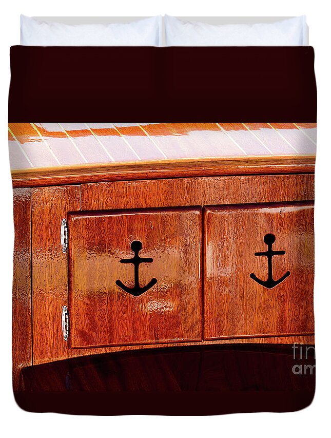 Wooden Cabinet Duvet Cover featuring the photograph Wooden Cabinet by Randy J Heath