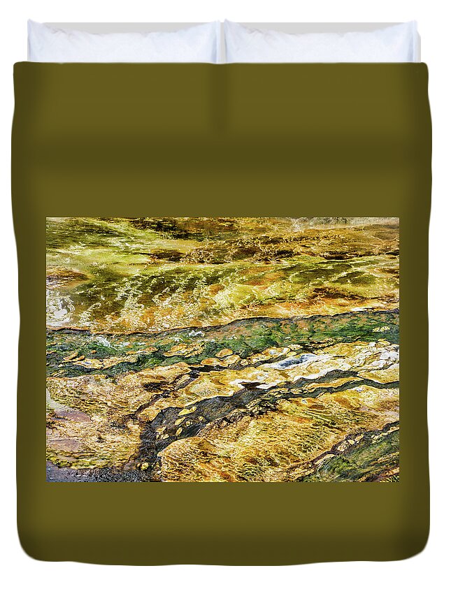 Abstract Duvet Cover featuring the photograph Yellowstone 2 by Segura Shaw Photography