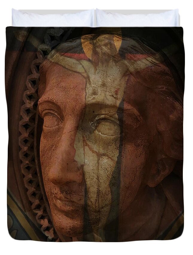 Religious Duvet Cover featuring the mixed media You Give Me Something by Paul Lovering