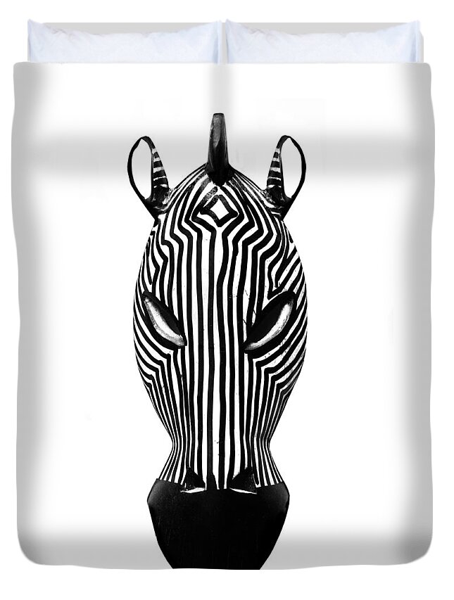 Art Duvet Cover featuring the photograph Zebra by Maravic