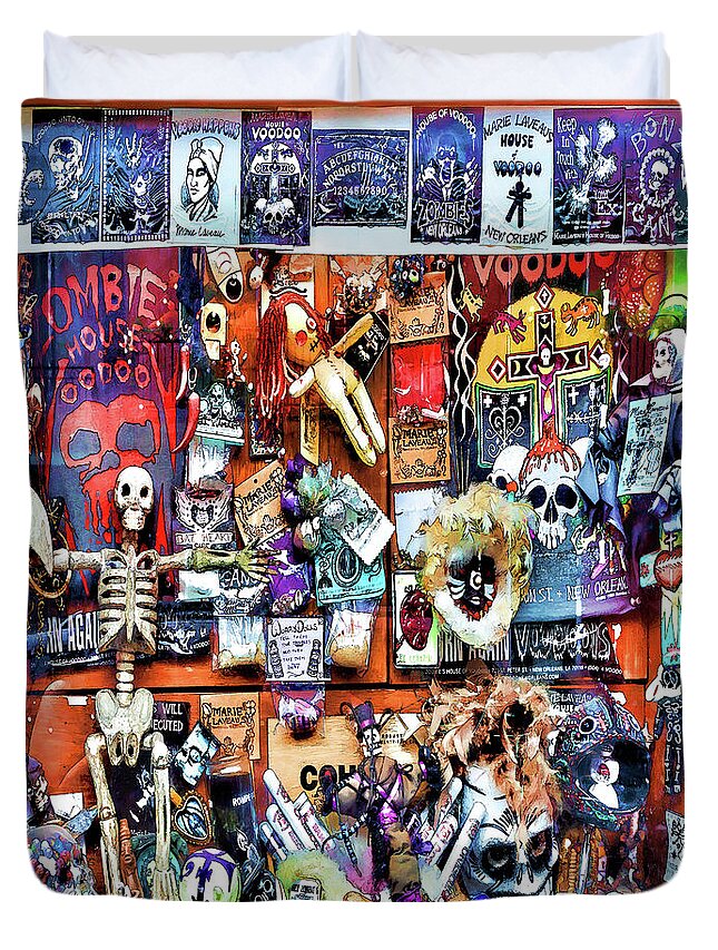Voodoo Duvet Cover featuring the photograph Zombie's House of Voodoo by Susan Rissi Tregoning
