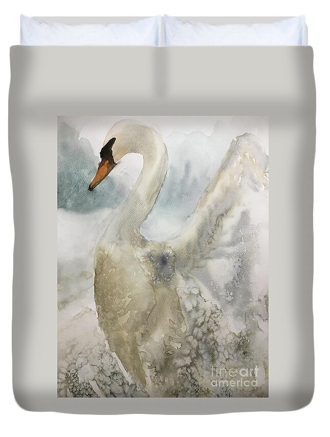 0322021 Duvet Cover featuring the painting 0322021 by Han in Huang wong