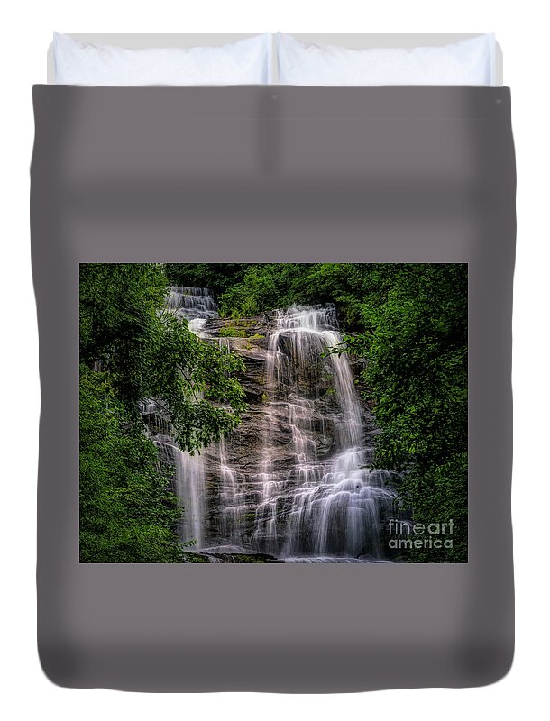 Amicalola Falls Duvet Cover featuring the photograph Amicalola Falls - Georgia #1 by Nick Zelinsky Jr