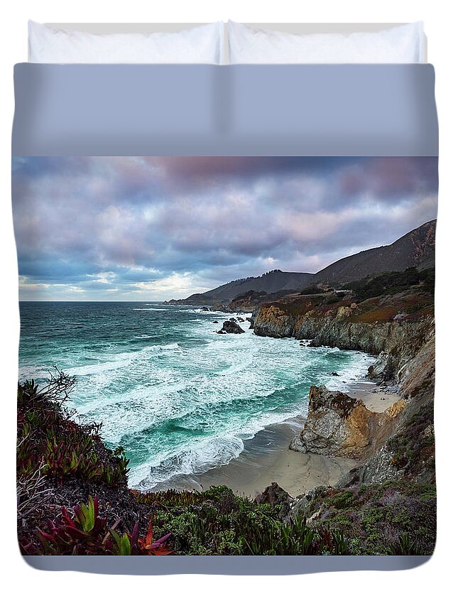 Pacific-ocean Duvet Cover featuring the photograph Aqua Marine #1 by Gary Johnson