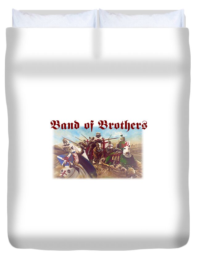 Band Of Brothers Duvet Cover featuring the painting Band of Brothers #1 by John Palliser