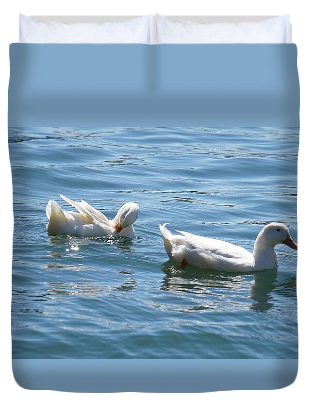  Duvet Cover featuring the photograph Beauty In The Water by Demetrai Johnson