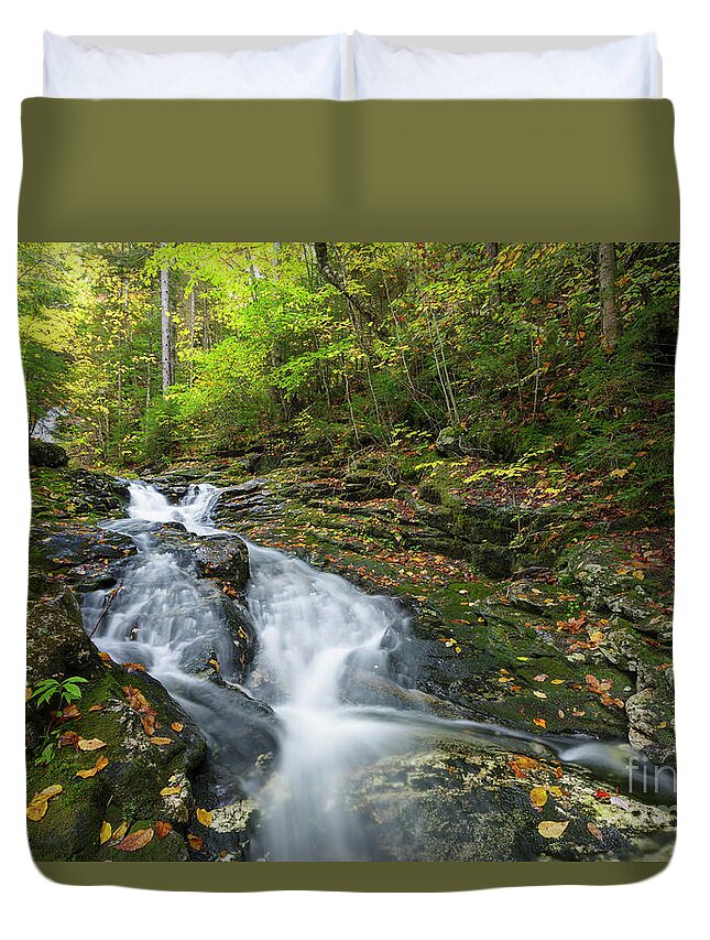 America Duvet Cover featuring the photograph Beaver Brook Cascades - Kinsman Notch, New Hampshire #1 by Erin Paul Donovan
