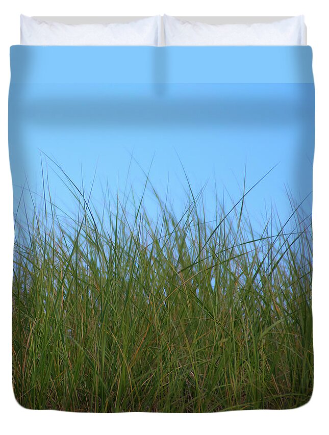 Grass Duvet Cover featuring the photograph Cape Cod Beach Grass #1 by Flinn Hackett