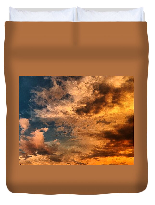  Duvet Cover featuring the photograph Clouds #1 by Stephen Dorton