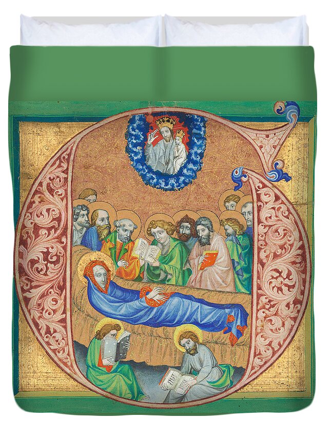 Attributed To Joshua Master Duvet Cover featuring the painting Death of the Virgin #2 by Attributed to Joshua Master