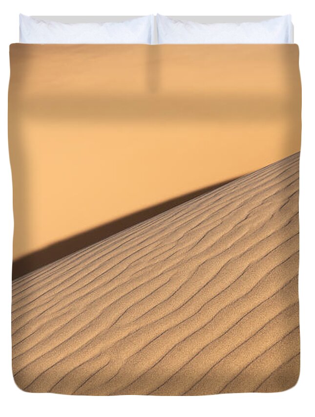 Sand Dune Duvet Cover featuring the photograph Diagonal Sand Dune by Peter Boehringer