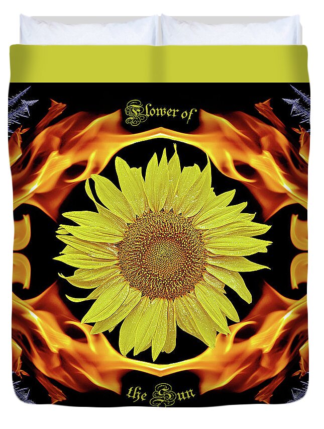 Sunflowers Duvet Cover featuring the photograph Flower of the Sun #1 by Ben Upham III