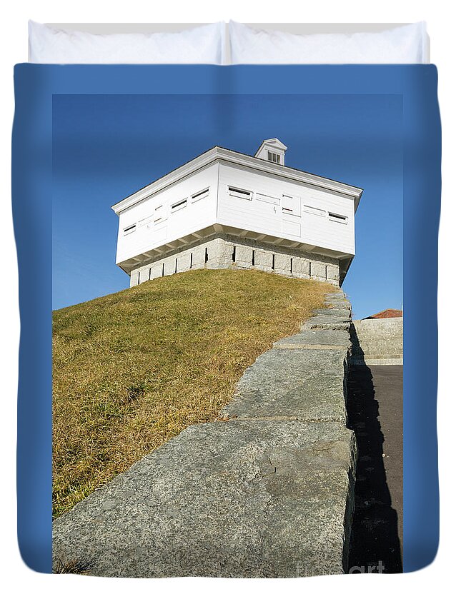 19th Century Fort Duvet Cover featuring the photograph Fort McClary - Kittery Maine USA #1 by Erin Paul Donovan