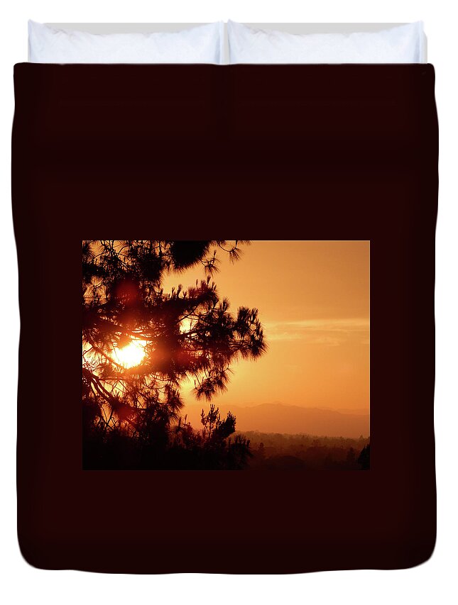 Luck Duvet Cover featuring the photograph Lucky Sunset by Andrew Lawrence