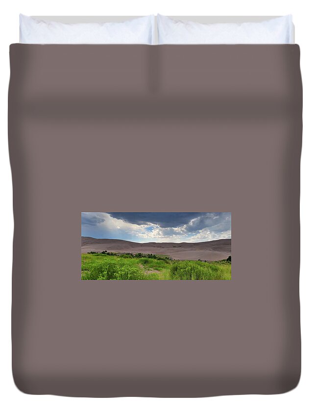 Great Sand Dunes National Park Duvet Cover featuring the photograph Great Sand Dunes National Park #1 by Ally White