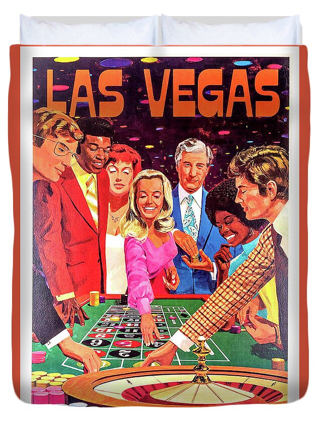 Las Vegas Duvet Cover featuring the digital art Las Vegas #1 by Long Shot