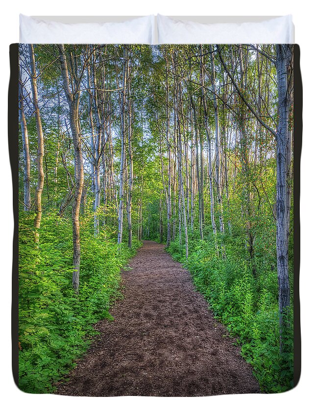 Path Duvet Cover featuring the photograph Lead the Way by Brad Bellisle
