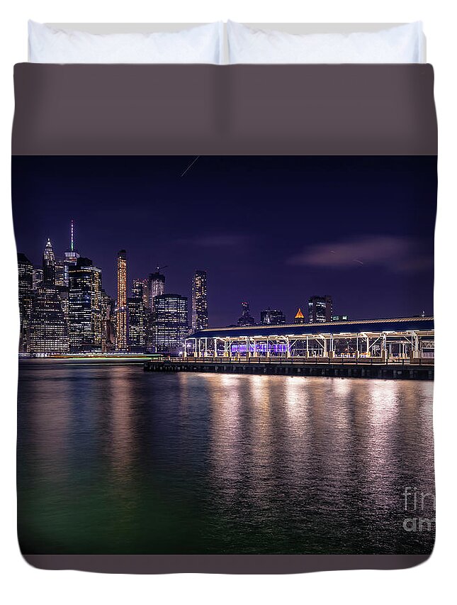 2019 Duvet Cover featuring the photograph Manhattan At Night #2 by Stef Ko
