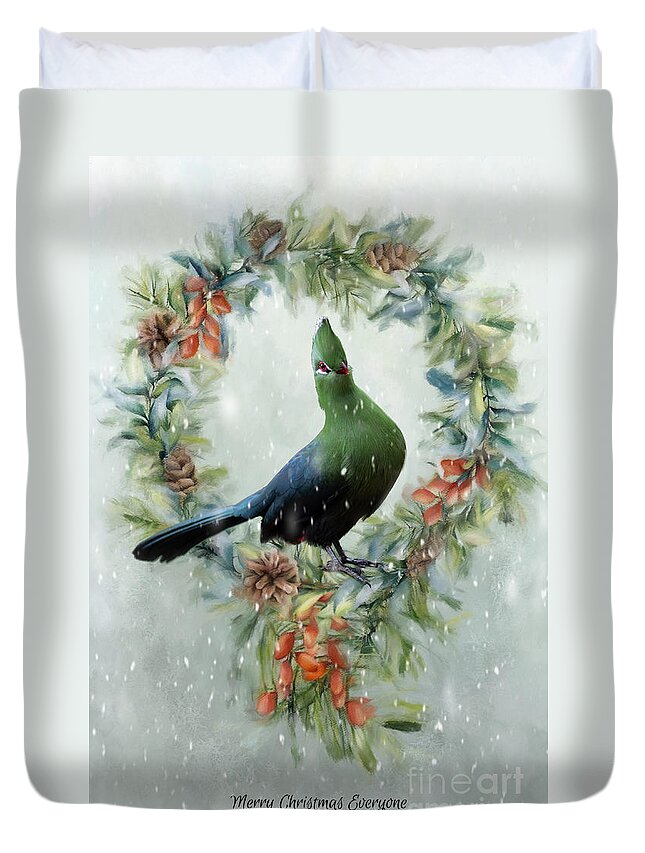 Christmas Duvet Cover featuring the photograph Merry Christmas Everyone #2 by Eva Lechner